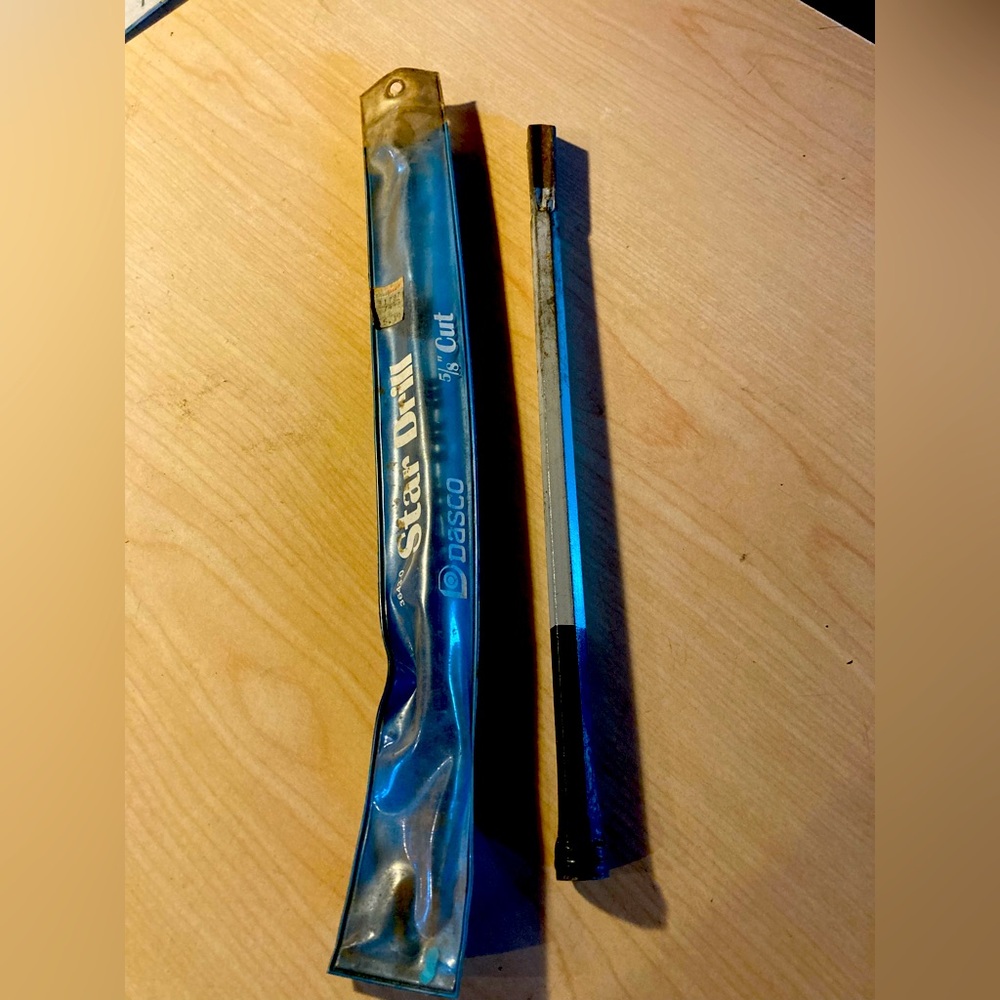 Star Drill by Dasco in Blue and Gold 3643-0 5/8 cut brand new